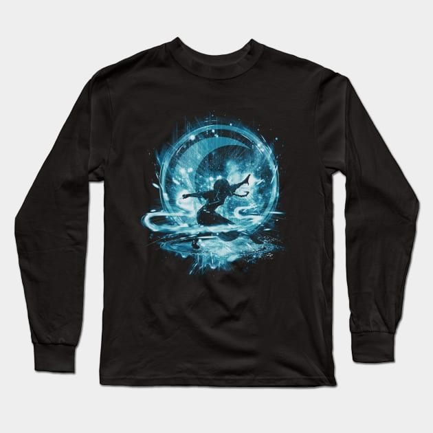 water storm Long Sleeve T-Shirt by kharmazero